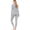 image:imageWiWi Soft Underwear for Women Thermal Long Johns Sets Super Warm Base Layer Top Pants Pajamas Set Viscose from Bamboo S3XAheather Grey