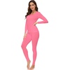 image:imageWiWi Soft Underwear for Women Thermal Long Johns Sets Super Warm Base Layer Top Pants Pajamas Set Viscose from Bamboo S3XAhot Pink