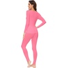 image:imageWiWi Soft Underwear for Women Thermal Long Johns Sets Super Warm Base Layer Top Pants Pajamas Set Viscose from Bamboo S3XAhot Pink