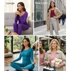 image:imageWiWi Soft Underwear for Women Thermal Long Johns Sets Super Warm Base Layer Top Pants Pajamas Set Viscose from Bamboo S3XAlilac