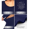 image:imageWiWi Soft Underwear for Women Thermal Long Johns Sets Super Warm Base Layer Top Pants Pajamas Set Viscose from Bamboo S3XAnavy