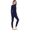 image:imageWiWi Soft Underwear for Women Thermal Long Johns Sets Super Warm Base Layer Top Pants Pajamas Set Viscose from Bamboo S3XAnavy