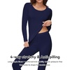 image:imageWiWi Soft Underwear for Women Thermal Long Johns Sets Super Warm Base Layer Top Pants Pajamas Set Viscose from Bamboo S3XAnavy