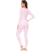 image:imageWiWi Soft Underwear for Women Thermal Long Johns Sets Super Warm Base Layer Top Pants Pajamas Set Viscose from Bamboo S3XApink