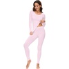 image:imageWiWi Soft Underwear for Women Thermal Long Johns Sets Super Warm Base Layer Top Pants Pajamas Set Viscose from Bamboo S3XApink
