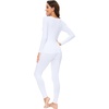 image:imageWiWi Soft Underwear for Women Thermal Long Johns Sets Super Warm Base Layer Top Pants Pajamas Set Viscose from Bamboo S3XApure White