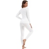 image:imageWiWi Soft Underwear for Women Thermal Long Johns Sets Super Warm Base Layer Top Pants Pajamas Set Viscose from Bamboo S3XAraw White