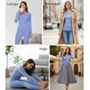 image:imageWiWi Soft Underwear for Women Thermal Long Johns Sets Super Warm Base Layer Top Pants Pajamas Set Viscose from Bamboo S3XAsky Blue