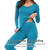 image:imageWiWi Soft Underwear for Women Thermal Long Johns Sets Super Warm Base Layer Top Pants Pajamas Set Viscose from Bamboo S3XAteal Blue