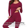 image:imageWiWi Soft Underwear for Women Thermal Long Johns Sets Super Warm Base Layer Top Pants Pajamas Set Viscose from Bamboo S3XAwine