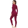 image:imageWiWi Soft Underwear for Women Thermal Long Johns Sets Super Warm Base Layer Top Pants Pajamas Set Viscose from Bamboo S3XAwine