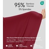 image:imageWiWi Soft Underwear for Women Thermal Long Johns Sets Super Warm Base Layer Top Pants Pajamas Set Viscose from Bamboo S3XAwine Red
