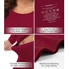 image:imageWiWi Soft Underwear for Women Thermal Long Johns Sets Super Warm Base Layer Top Pants Pajamas Set Viscose from Bamboo S3XAwine Red