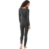 image:imageWiWi Soft Underwear for Women Thermal Long Johns Sets Super Warm Base Layer Top Pants Pajamas Set Viscose from Bamboo S3XBcharcoal Heather