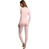 image:imageWiWi Soft Underwear for Women Thermal Long Johns Sets Super Warm Base Layer Top Pants Pajamas Set Viscose from Bamboo S3XBcream Pink