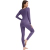 image:imageWiWi Soft Underwear for Women Thermal Long Johns Sets Super Warm Base Layer Top Pants Pajamas Set Viscose from Bamboo S3XBlavender