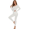 image:imageWiWi Soft Underwear for Women Thermal Long Johns Sets Super Warm Base Layer Top Pants Pajamas Set Viscose from Bamboo S3XCwhite