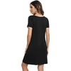 image:imageWiWi Soft Viscose from Bamboo 3 in 1 MaternityDeliveryNursing Labor Nightgowns Breastfeeding Sleep Shirt Gowns SXXLAblack