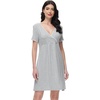 image:imageWiWi Soft Viscose from Bamboo 3 in 1 MaternityDeliveryNursing Labor Nightgowns Breastfeeding Sleep Shirt Gowns SXXLAlight Heather Grey