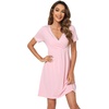 image:imageWiWi Soft Viscose from Bamboo 3 in 1 MaternityDeliveryNursing Labor Nightgowns Breastfeeding Sleep Shirt Gowns SXXLApink
