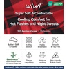 image:imageWiWi Super Soft Cooling Pajamas for Men Viscose Bamboo Long Sleeve Pj Set Crew Neck Loungewear with Pockets SXXLAblackred Plaid