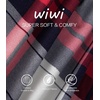 image:imageWiWi Super Soft Cooling Pajamas for Men Viscose Bamboo Long Sleeve Pj Set Crew Neck Loungewear with Pockets SXXLAnavynavyRed Plaid