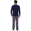 image:imageWiWi Super Soft Cooling Pajamas for Men Viscose Bamboo Long Sleeve Pj Set Crew Neck Loungewear with Pockets SXXLAnavysanta Claus on Navy