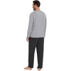 image:imageWiWi Super Soft Cooling Pajamas for Men Viscose Bamboo Long Sleeve Pj Set Crew Neck Loungewear with Pockets SXXLCheather Greycharcoal Heather