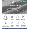 image:imageWiWi Super Soft Cooling Pajamas for Men Viscose Bamboo Long Sleeve Pj Set Crew Neck Loungewear with Pockets SXXLCheather Greycharcoal Heather