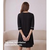 image:imageWiWi Super Soft Nightgowns for Women 34 Sleeve Cooling Nightshirts Sleepwear Bamboo Viscose Dress S4XAblack