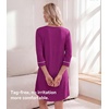 image:imageWiWi Super Soft Nightgowns for Women 34 Sleeve Cooling Nightshirts Sleepwear Bamboo Viscose Dress S4XAdark Reddish Purple