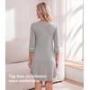image:imageWiWi Super Soft Nightgowns for Women 34 Sleeve Cooling Nightshirts Sleepwear Bamboo Viscose Dress S4XAheather Grey
