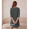 image:imageWiWi Super Soft Nightgowns for Women 34 Sleeve Cooling Nightshirts Sleepwear Bamboo Viscose Dress S4XAiron Grey