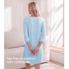 image:imageWiWi Super Soft Nightgowns for Women 34 Sleeve Cooling Nightshirts Sleepwear Bamboo Viscose Dress S4XApale Blue