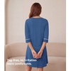 image:imageWiWi Super Soft Nightgowns for Women 34 Sleeve Cooling Nightshirts Sleepwear Bamboo Viscose Dress S4XAprussian Blue