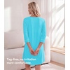 image:imageWiWi Super Soft Nightgowns for Women 34 Sleeve Cooling Nightshirts Sleepwear Bamboo Viscose Dress S4XAturquoise