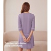 image:imageWiWi Super Soft Nightgowns for Women 34 Sleeve Cooling Nightshirts Sleepwear Bamboo Viscose Dress S4XAviolet