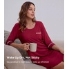 image:imageWiWi Super Soft Nightgowns for Women 34 Sleeve Cooling Nightshirts Sleepwear Bamboo Viscose Dress S4XAwine