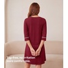 image:imageWiWi Super Soft Nightgowns for Women 34 Sleeve Cooling Nightshirts Sleepwear Bamboo Viscose Dress S4XAwine