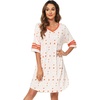 image:imageWiWi Super Soft Nightgowns for Women 34 Sleeve Cooling Nightshirts Sleepwear Bamboo Viscose Dress S4XBcoral Leopard