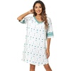 image:imageWiWi Super Soft Nightgowns for Women 34 Sleeve Cooling Nightshirts Sleepwear Bamboo Viscose Dress S4XBgrey Leopard