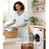 image:imageWiWi Super Soft Nightgowns for Women 34 Sleeve Cooling Nightshirts Sleepwear Bamboo Viscose Dress S4XBlight Blue Stars