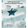 image:imageWiWi Super Soft Nightgowns for Women 34 Sleeve Cooling Nightshirts Sleepwear Bamboo Viscose Dress S4XBlight Blue Stars