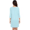 image:imageWiWi Super Soft Nightgowns for Women 34 Sleeve Cooling Nightshirts Sleepwear Bamboo Viscose Dress S4XDaqua