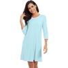 image:imageWiWi Super Soft Nightgowns for Women 34 Sleeve Cooling Nightshirts Sleepwear Bamboo Viscose Dress S4XDaqua