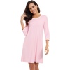 image:imageWiWi Super Soft Nightgowns for Women 34 Sleeve Cooling Nightshirts Sleepwear Bamboo Viscose Dress S4XDpink