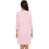 image:imageWiWi Super Soft Nightgowns for Women 34 Sleeve Cooling Nightshirts Sleepwear Bamboo Viscose Dress S4XDpink