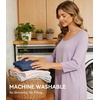 image:imageWiWi Super Soft Nightgowns for Women 34 Sleeve Cooling Nightshirts Sleepwear Bamboo Viscose Dress S4XEviolet