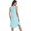 image:imageWiWi Tank Nightgown for Women Soft Comfy Sleeveless Sleep Gowns Viscose from Bamboo Cooling Sleepwear SXXLAaqua