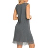 image:imageWiWi Tank Nightgown for Women Soft Comfy Sleeveless Sleep Gowns Viscose from Bamboo Cooling Sleepwear SXXLBdark Heather Grey